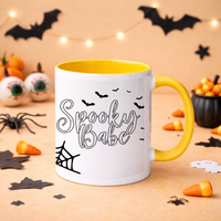 Mug Color Interno Amarillo Halloween