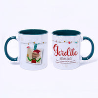Mug Color Interno Verde Oscuro Navidad