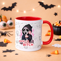 Mug Color Interno Rojo Halloween