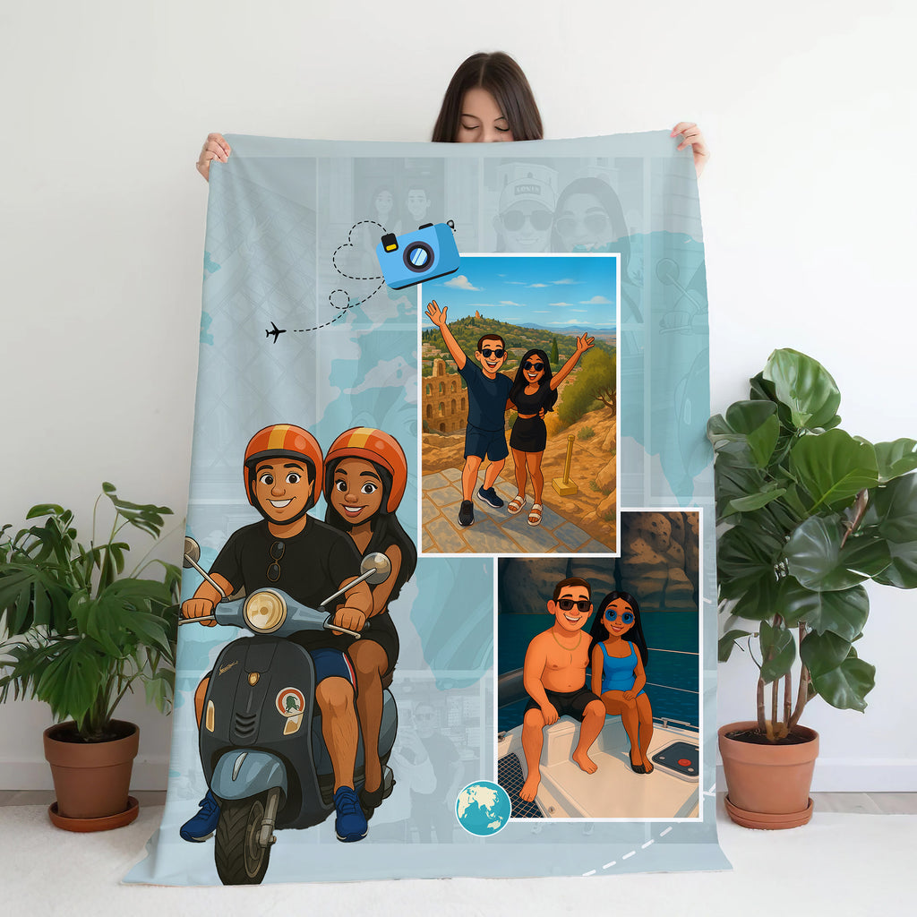 Manta personalizada vacaciones Europa