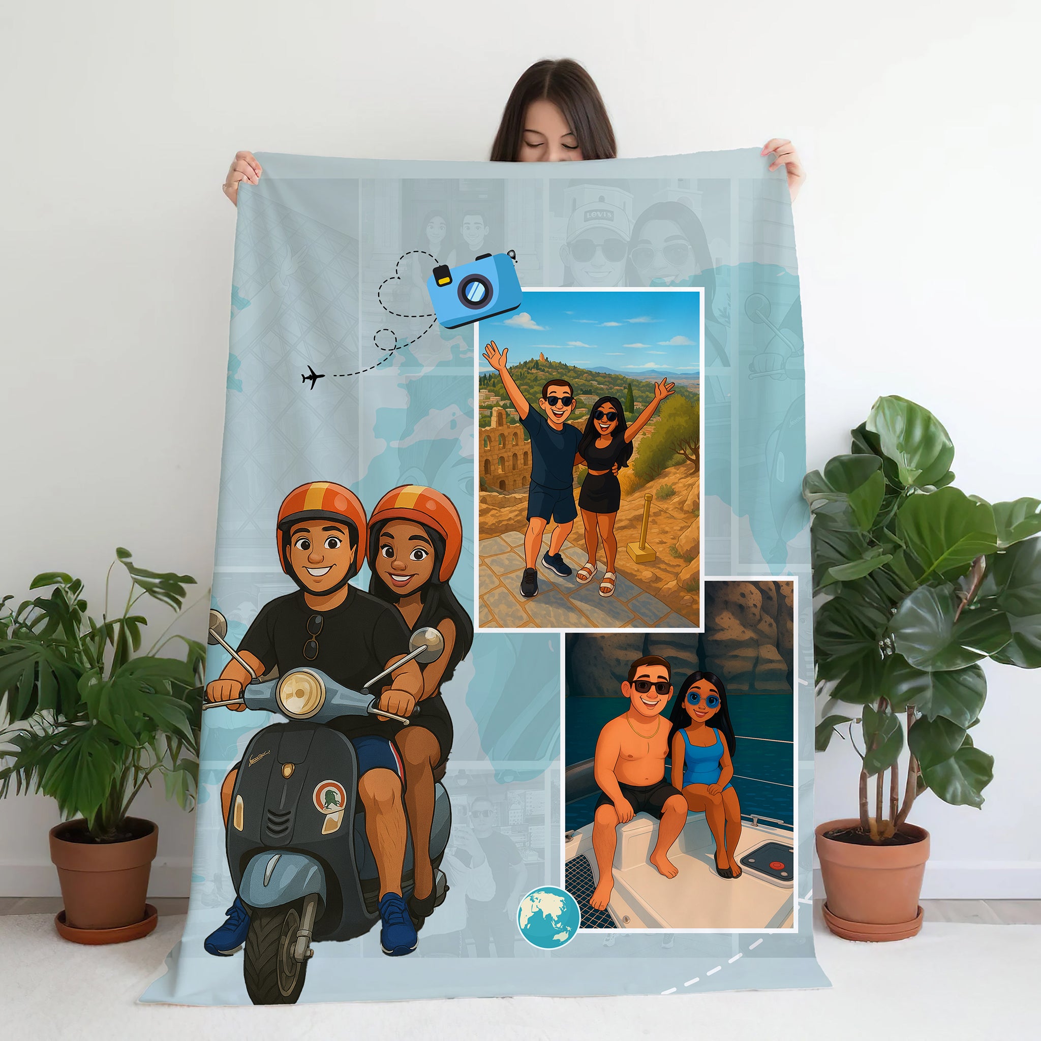 Manta personalizada vacaciones Europa