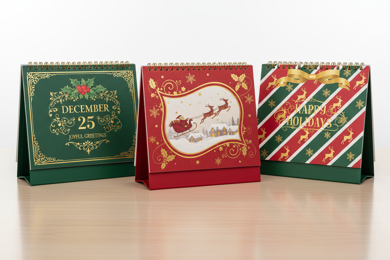Calendarios de mesa navideños